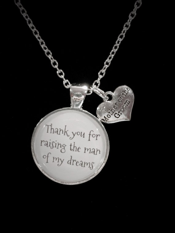 Wedding Gift, Infinity Mother of the Groom Necklace, Thank You for