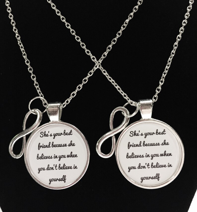 Best Friend Gift Best Friend Necklace Set Infinity She is Etsy