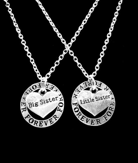 Sister Gift, Sister Necklace, Necklaces Forever Big Sister Little Sister  Big Sis Lil Sis Set