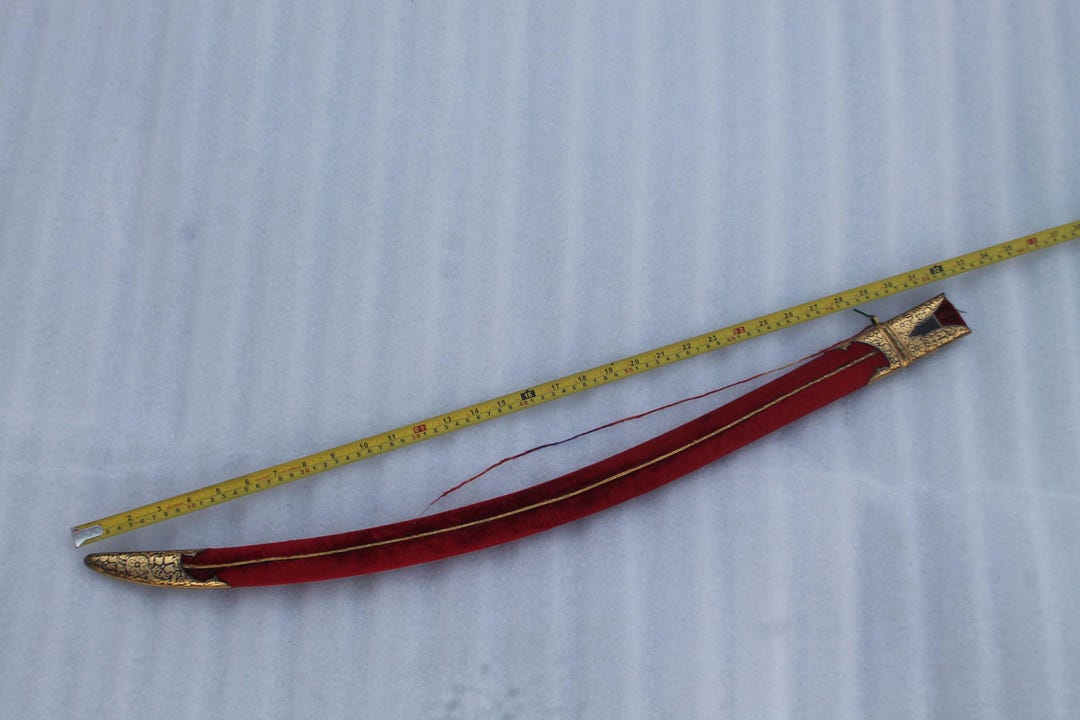 Vintage Rajput Sikh Traditional Gold Damascened Cape & Locket Red ...