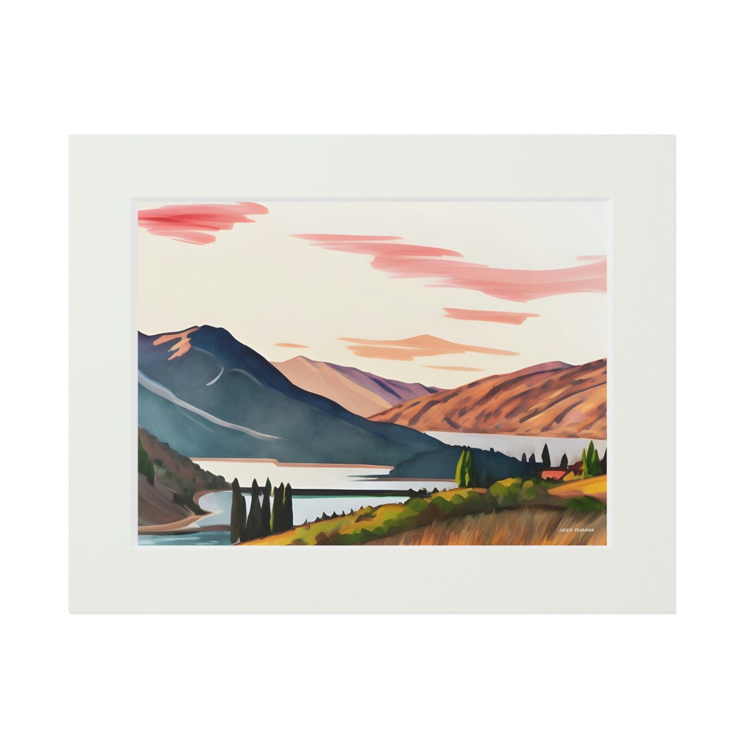 Landscape Orientation Art Print, Lake Chelan Fine Art Print, Mountains ...