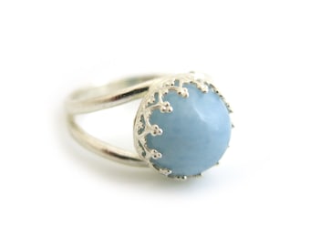 Stunning Aquamarine Silver Ring: The Perfect March Birthstone and Something Blue Gift for Her