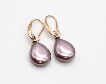 Elegant Gold Teardrop Pearl Earrings - Perfect Gift for Her