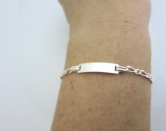 925 Silber Bar Armband, Gravur Armband, Individuelles Geburtstagsgeschenk, Geschenke für Sie