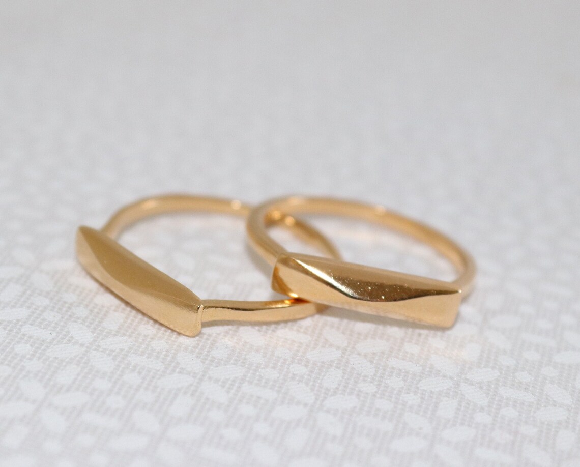 Gold Ring Casting Flat Smooth Ring Flat Surface Ring Etsy