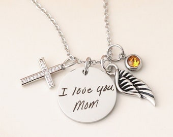 Handwriting Keepsake Necklace - Handwriting Memorial - Handwriting Keepsake Jewelry  Actual Handwriting Necklace  Custom Handwriting Jewelry