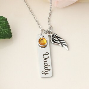 Personalized Memorial Name Necklace / Memorial Wing Necklace / Tiny Wing Name Necklace / Keepsake Memorial Necklace / Memorial Jewelry