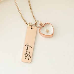 Faith Mustard Seed Necklace - Faith Necklace - Inspirational Christian Gift - Faith as small as a mustard seed - Matthew 17:20 Jewelry