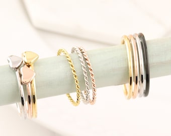 Ring Stack Spacer Heart Spacer Ring - Etsy