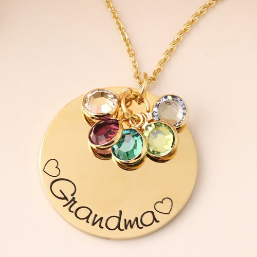 Personalized Grandma Necklace Gift for Grandmothers Etsy
