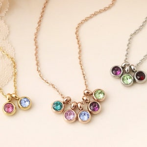 Tiny birthstone necklace clearance