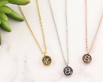 Dainty Initial Necklace - Necklace with Initials - Gift for Teenager - Necklace for Mom - Necklace with Kids Initials - Letter Necklace