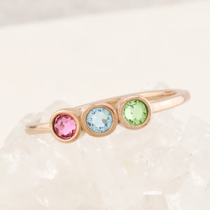 Rose Gold Mothers Ring | Mothers Birthstone Ring | Mothers Ring | Gift for Mom | Family Ring | Family Birthstone Ring | Mothers Day Gift