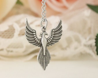 Phoenix Necklace | Phoenix Bird Necklace | Mens Phoenix Necklace | Womens Phoenix Necklace | Motivational Necklace | Phoenix Rising Necklace