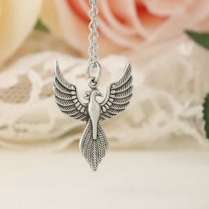 Phoenix Necklace | Phoenix Bird Necklace | Mens Phoenix Necklace | Womens Phoenix Necklace | Motivational Necklace | Phoenix Rising Necklace