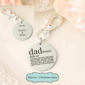 Fathers Day Gift for Dad Keychain - Keychain for Dad - Dad Definition Keychain - Personalized Keychain for Dad - Dad Dictionary keychain