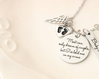 Still Born Memorial Necklace - Miscarriage Memorial -  Mommy of an Angel - Loss of children memorial -  Loss of Pregnancy Gift -
