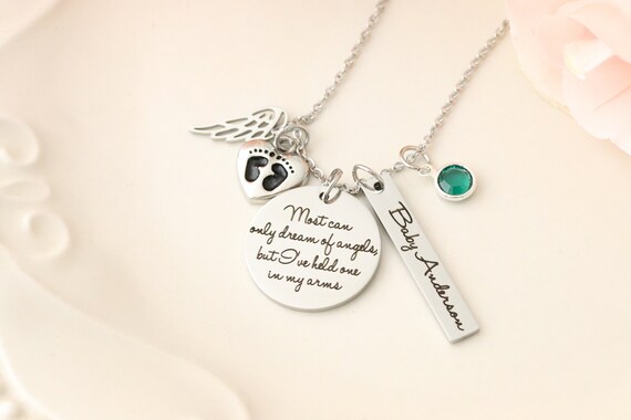 Still Born Memorial Necklace - Miscarriage Memorial -  Mommy of an Angel - Loss of children memorial -  Loss of Pregnancy Gift -