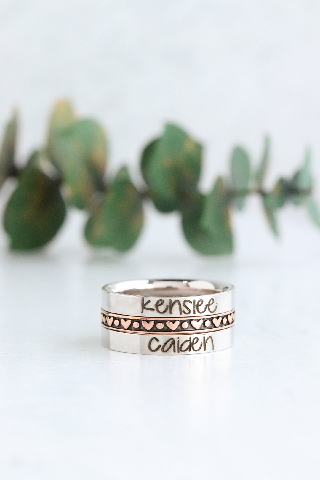 Stackable Rings Engraved Personalized Ring - Engraved Stackable Ring - Mothers Rings - Ring With ...