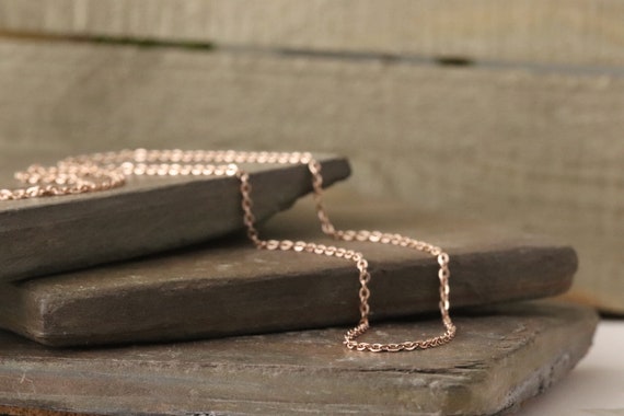 Rose Gold Necklace Chain Long Rose Gold 