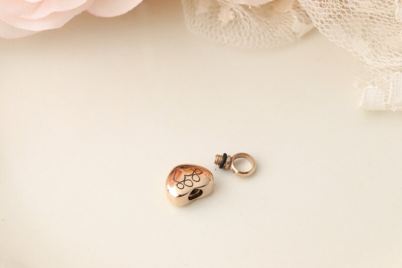 Rose Gold Pet Memorial Necklace Pet Urn Necklace Pets Etsy