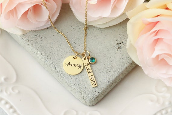 Mother's Family Birthstone Short 16mm Bar 18 Mother's Family Birthstone Short 16mm Bar 18