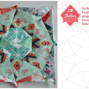 Nellstar - English Paper Piecing (EPP) PDF Nellie&#39;s Niceties project set includes PDF templates and guidance sheet