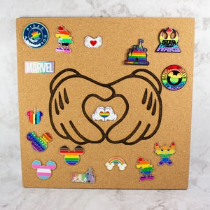 Disney Pride Heart Hands Pin Board