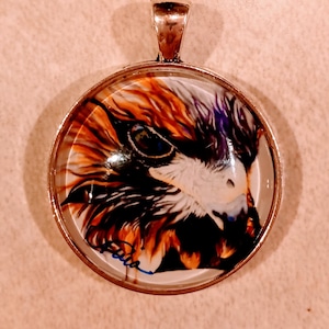 A World in Her Eyes Under Crystal Cabochon Silver Finish Necklace