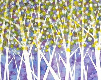 Impresiones giclée del bosque salpicado
