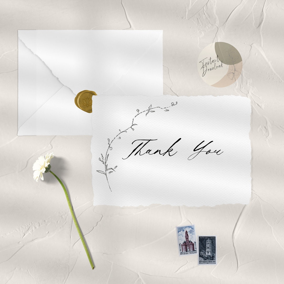 Jane - Thank You Card Template - 3.5x5 - Editable and Printable - Etsy