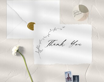 Jane - Thank You Card Template - 3.5x5 - Editable and Printable