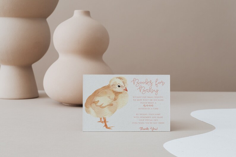 Baby Chick Baby Shower Invitation Suite Editable and Printable Gender Neutral Baby Shower Invite image 3