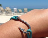Turquoise Fish Hook Paracord Bracelet
