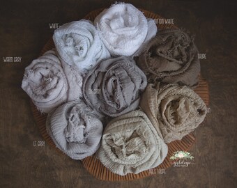 Cotton Fringed Layer * Sitter  * Solid Color *  Basket Stuffer * Wrap * Neutrals * Gray * White * Cream * Browns *