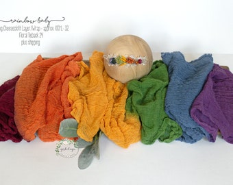 Bold Rainbow Wrap/Layer * Matching Tieback * Basket Stuffer * Photo Prop * Newborn Layer * Rainbow Baby *