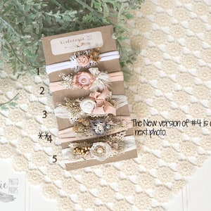Blush Blossom Matching Tieback Collection&quot; * Sold Individually * Jersey Stretch Knit *  Newborn Tieback * Photo Prop * Twins * Siblings *