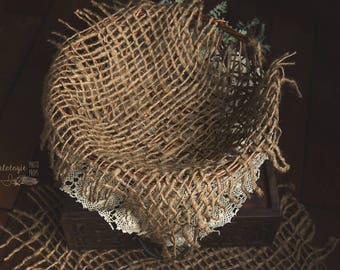 Jute Layer * Basket Layering Piece * Rustic * Natural * Earthy * Newborn Prop  * Photo Prop * PLEASE READ LISTING Before Purchasing *