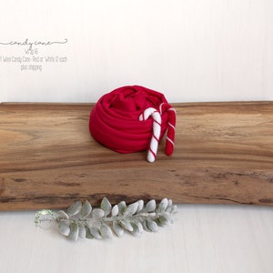 Newborn Red Wrap * Felt Candy Cane Lovie * Holiday Prop * Christmas Photo Prop *  * SOLD SEPARATELY or Set