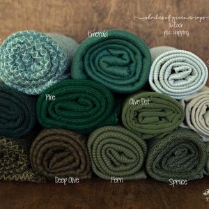 Newborn Baby Photography Prop Wrap * Stretchy * Textured * Green * Emerald * Pine * Olive * Hunter * Sage * Christmas * St. Patrick's Day *