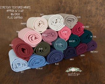 Acessório para sessão de fotos de recém-nascidos * Texturizado * Macio e elástico * Bege * Azul-marinho * Creme * Cinza-claro * Bege * Rosa * Malva * Azul * Verde-oliva * Roxo