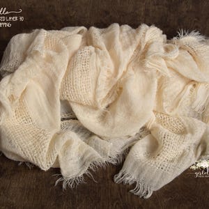 Capa de textura suave * Relleno de cesta * Accesorio para fotos de recién nacidos * Capa de recién nacidos * Crema * Neutro *