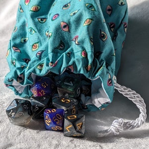 Worek na kości Ręcznie robiony worek do przechowywania Dungeons & Dragons - prezent dla MG Prezent dla Mistrza Gry - Kostki Goblin RPG DnD TTRPG Prezent DnD Prezent DnD Torba