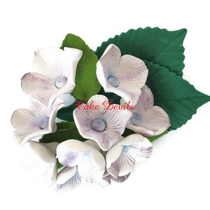 Hydrangea Bunch Cake Topper, Floral Wedding Cake Decorations, Bunch of Hydrangeas Gumpaste flowers