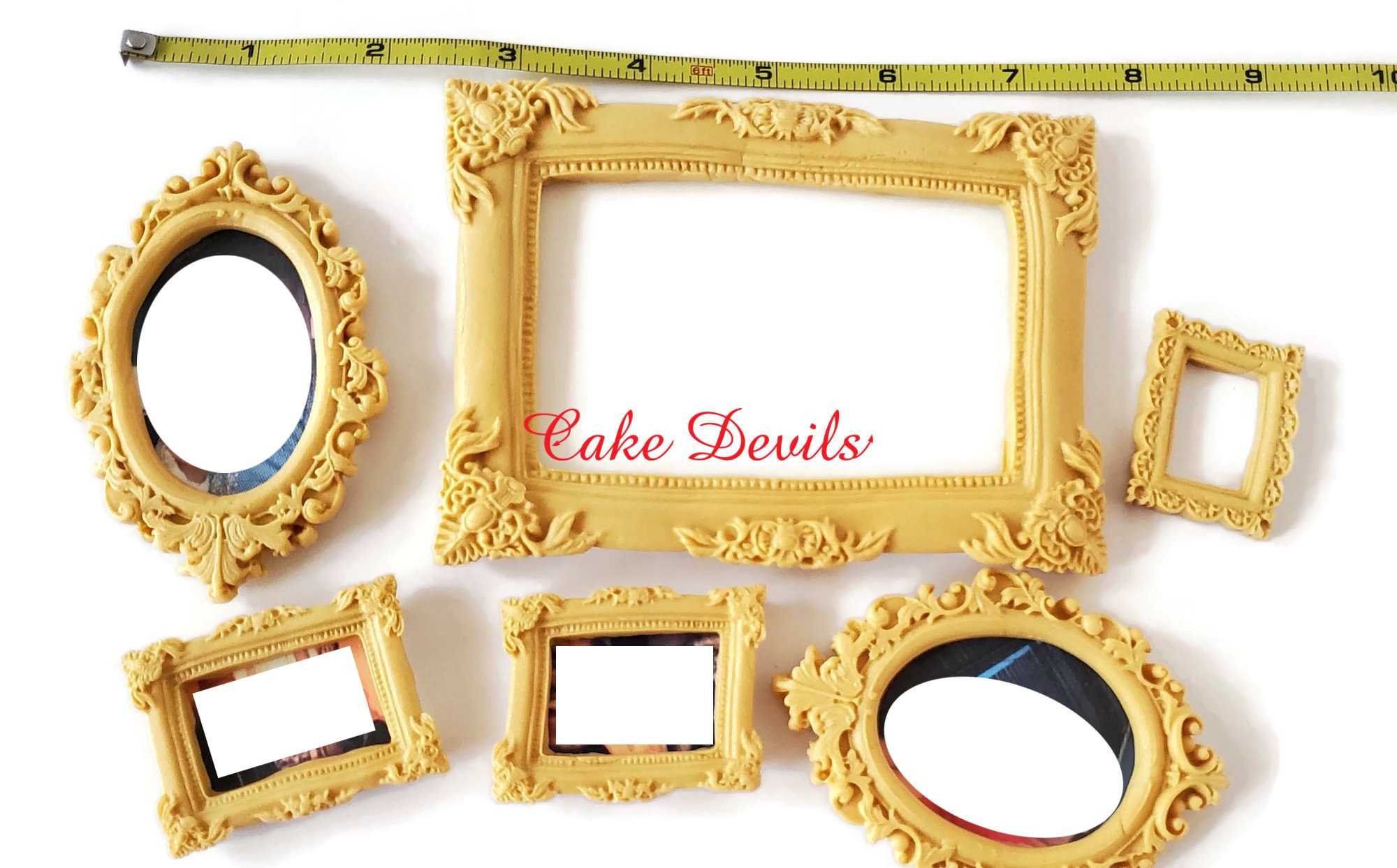 One Fondant Picture Frame Cake Topper With Optional Edible Etsy Ireland