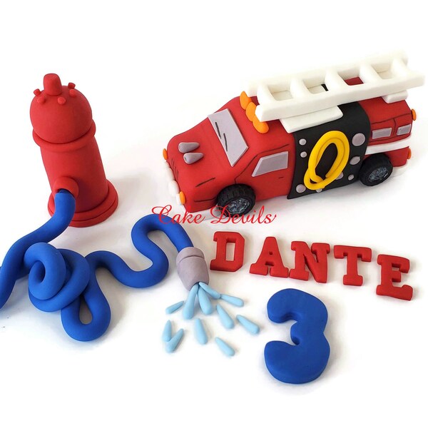 Fire Truck Birthday Decorations, Firefighter Birthday Party, Fireman Birthday, P