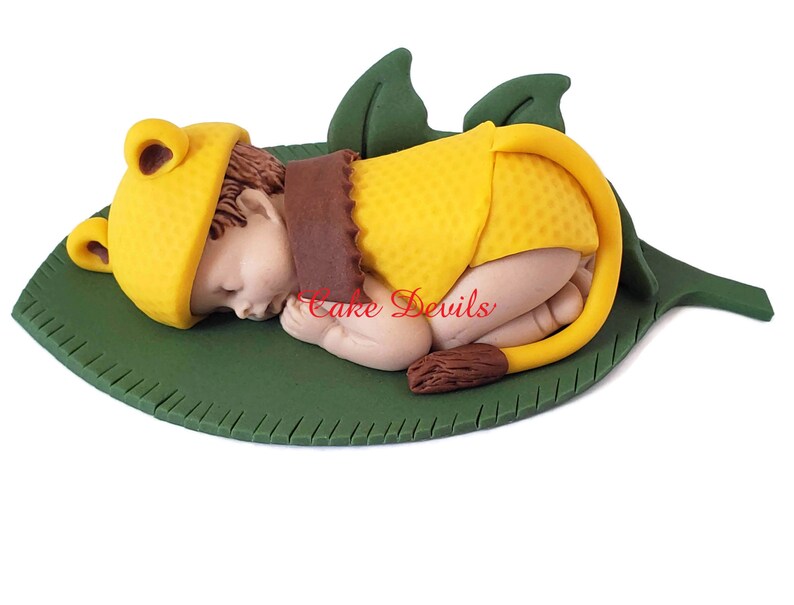 Lion Baby Shower Cake Topper Fondant Sleeping baby King of Etsy
