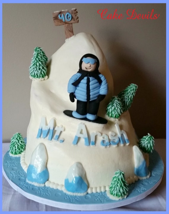 Snowboarder Fondant Cake Topper Kit Snowboard Cake Decorations