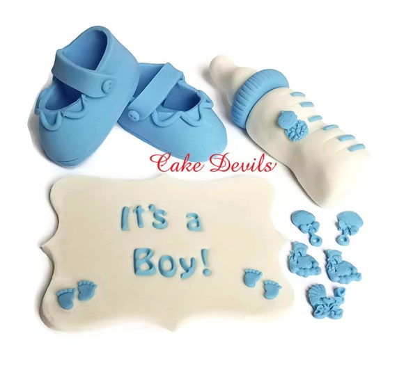 Christening Birthday Baby Girl//Boy Booties shoes Handmade cake decoration topper