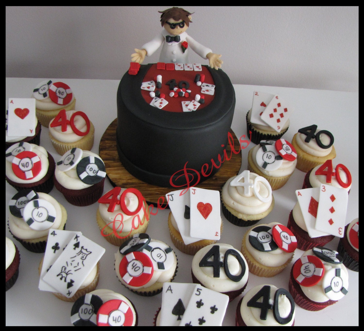 Vendeur De Casino Casino Cupcake Toppers Fait A La Main Etsy